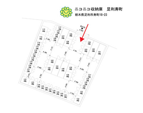 ニコニコ収納庫　足利寿町 足利寿町　見取り図